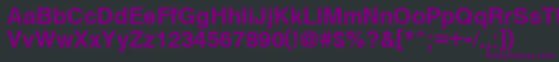 フォントCyrveticaBold – 黒い背景に紫のフォント