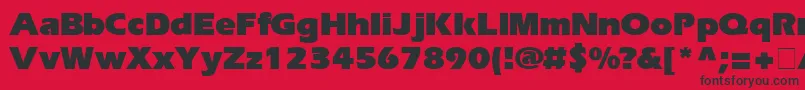 EriBlack Font – Black Fonts on Red Background