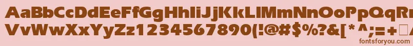 EriBlack Font – Brown Fonts on Pink Background