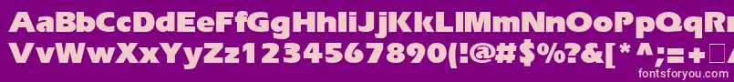 EriBlack Font – Pink Fonts on Purple Background