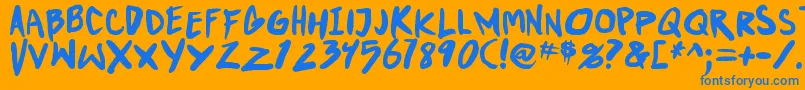 PunkboyTbsBold Font – Blue Fonts on Orange Background