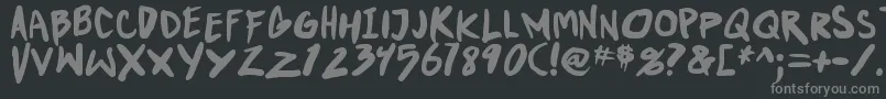 PunkboyTbsBold Font – Gray Fonts on Black Background