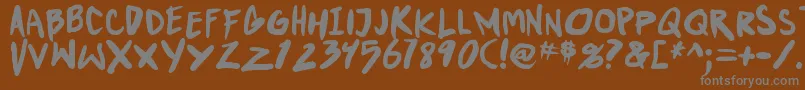 PunkboyTbsBold Font – Gray Fonts on Brown Background