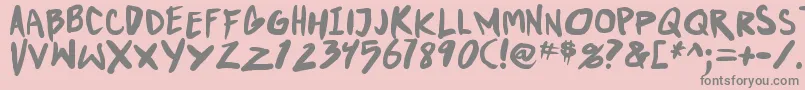 PunkboyTbsBold Font – Gray Fonts on Pink Background