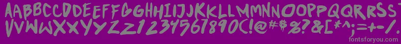 PunkboyTbsBold Font – Gray Fonts on Purple Background