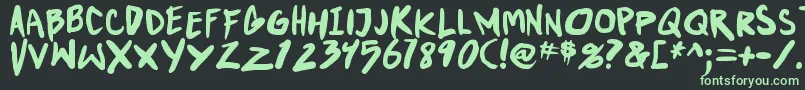 PunkboyTbsBold Font – Green Fonts on Black Background