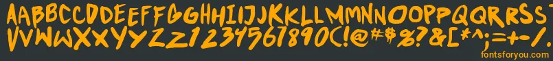 PunkboyTbsBold Font – Orange Fonts on Black Background