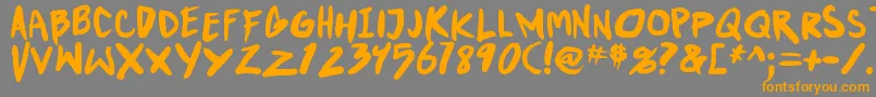 PunkboyTbsBold Font – Orange Fonts on Gray Background