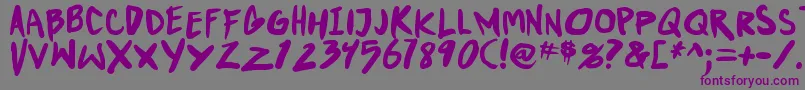 PunkboyTbsBold Font – Purple Fonts on Gray Background