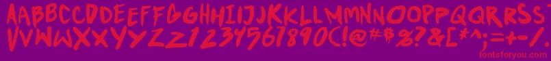 PunkboyTbsBold Font – Red Fonts on Purple Background