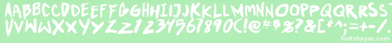 PunkboyTbsBold Font – White Fonts on Green Background