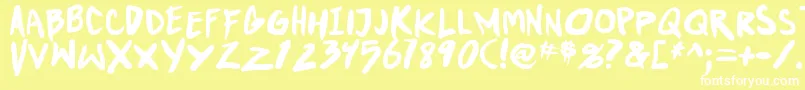 PunkboyTbsBold Font – White Fonts on Yellow Background