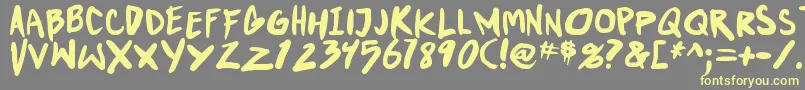 PunkboyTbsBold Font – Yellow Fonts on Gray Background