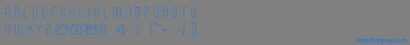 Czcionka StromlinieSlightWebfont – niebieskie czcionki na szarym tle
