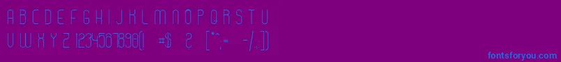 StromlinieSlightWebfont Font – Blue Fonts on Purple Background