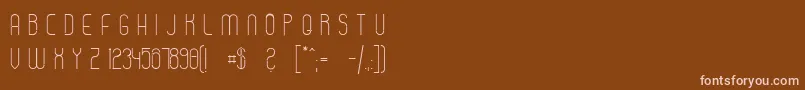 Czcionka StromlinieSlightWebfont – różowe czcionki na brązowym tle
