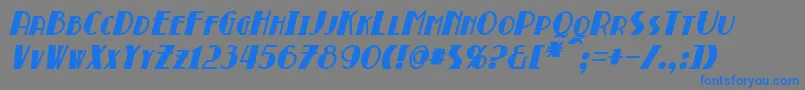 BroadmoorBoldItalic Font – Blue Fonts on Gray Background