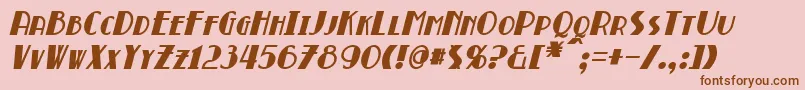 BroadmoorBoldItalic Font – Brown Fonts on Pink Background