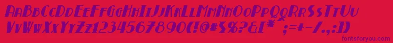 BroadmoorBoldItalic Font – Purple Fonts on Red Background