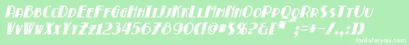 BroadmoorBoldItalic Font – White Fonts on Green Background