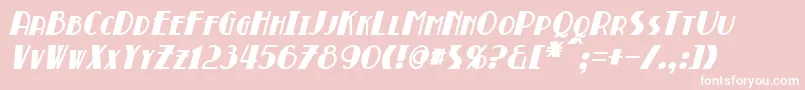 BroadmoorBoldItalic Font – White Fonts on Pink Background