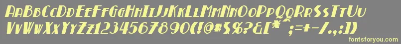 BroadmoorBoldItalic Font – Yellow Fonts on Gray Background