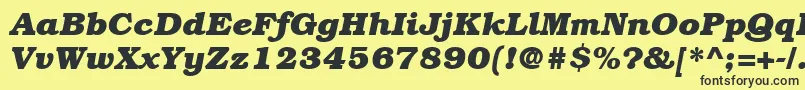 ItcBookmanLtBoldItalic Font – Black Fonts on Yellow Background