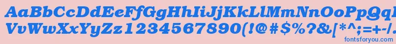 ItcBookmanLtBoldItalic Font – Blue Fonts on Pink Background