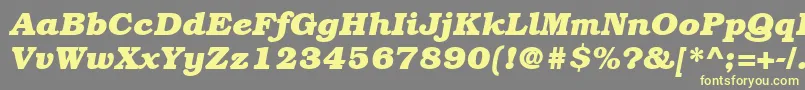 ItcBookmanLtBoldItalic Font – Yellow Fonts on Gray Background