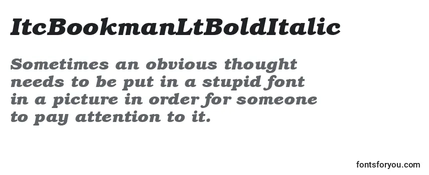 ItcBookmanLtBoldItalic Font