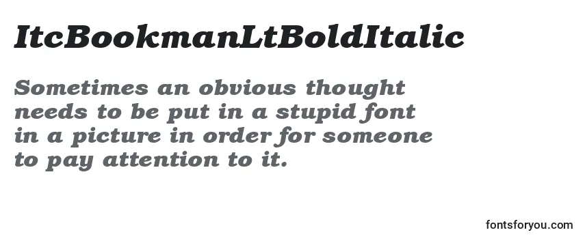 ItcBookmanLtBoldItalic -fontin tarkastelu