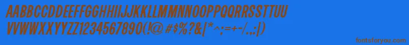 SandcastlejnlItalic Font – Brown Fonts on Blue Background