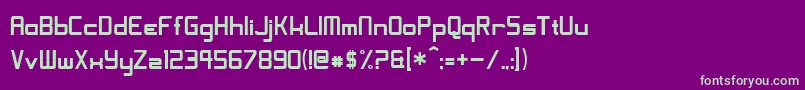 Шрифт Shoovn – зелёные шрифты на фиолетовом фоне