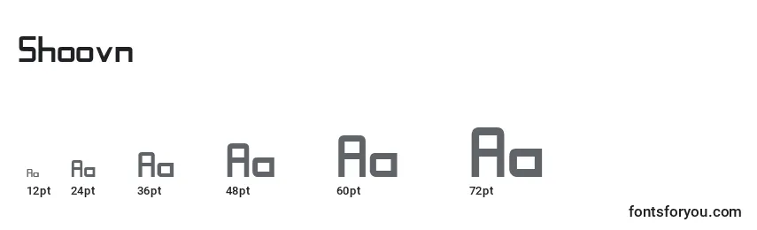 Shoovn Font Sizes