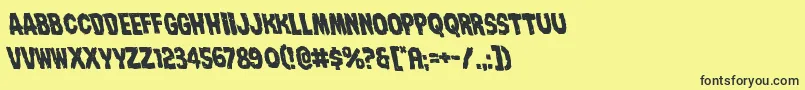 Nightmarealleyleft Font – Black Fonts on Yellow Background