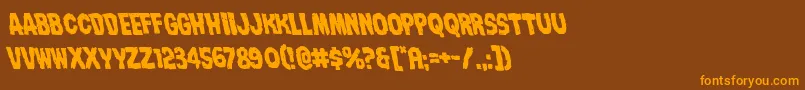 Nightmarealleyleft Font – Orange Fonts on Brown Background