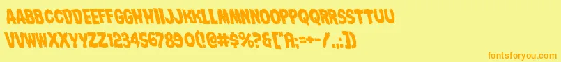 Nightmarealleyleft Font – Orange Fonts on Yellow Background