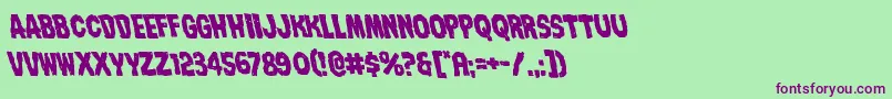 Nightmarealleyleft Font – Purple Fonts on Green Background