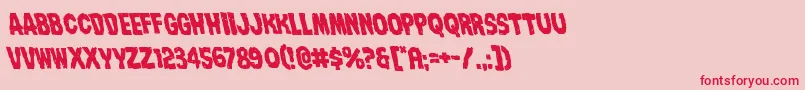 Nightmarealleyleft Font – Red Fonts on Pink Background