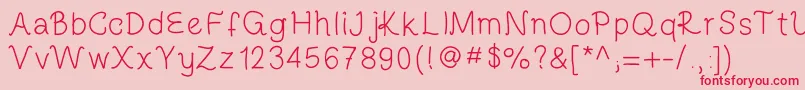 Leparisien Font – Red Fonts on Pink Background