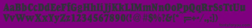 GourmetcbladbNormal Font – Black Fonts on Purple Background