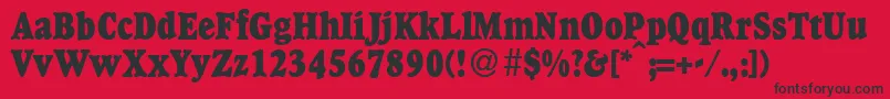 GourmetcbladbNormal Font – Black Fonts on Red Background