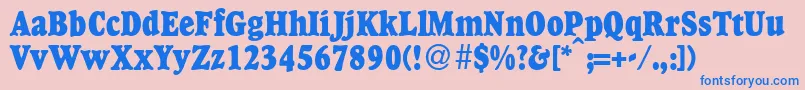 GourmetcbladbNormal Font – Blue Fonts on Pink Background