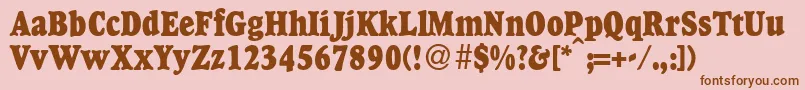 More about GourmetcbladbNormal Font GourmetcbladbNormal Font – Brown Fonts on Pink Background