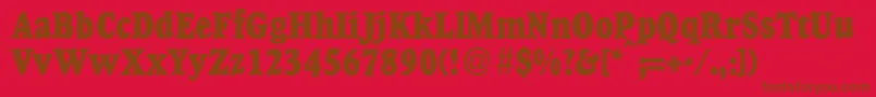 fuente GourmetcbladbNormal – Fuentes Marrones Sobre Fondo Rojo