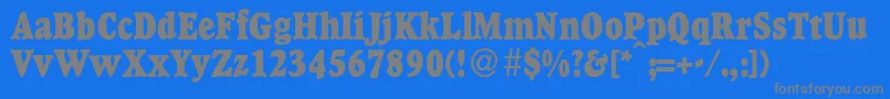 GourmetcbladbNormal Font – Gray Fonts on Blue Background
