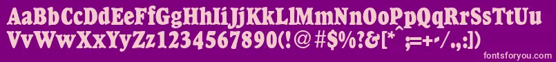 GourmetcbladbNormal Font – Pink Fonts on Purple Background