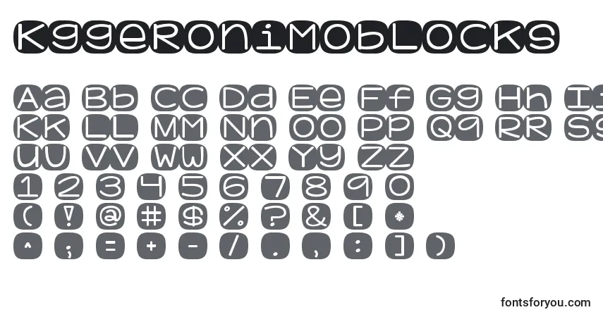 Schriftart Kggeronimoblocks – Alphabet, Zahlen, spezielle Symbole