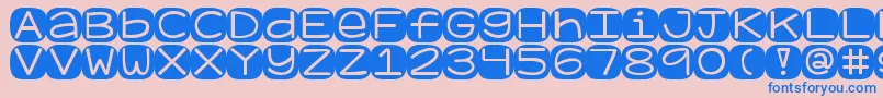 Kggeronimoblocks Font – Blue Fonts on Pink Background