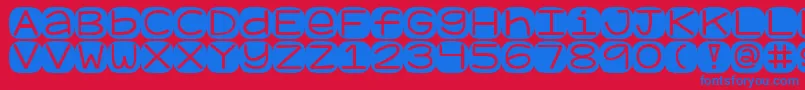 Kggeronimoblocks Font – Blue Fonts on Red Background